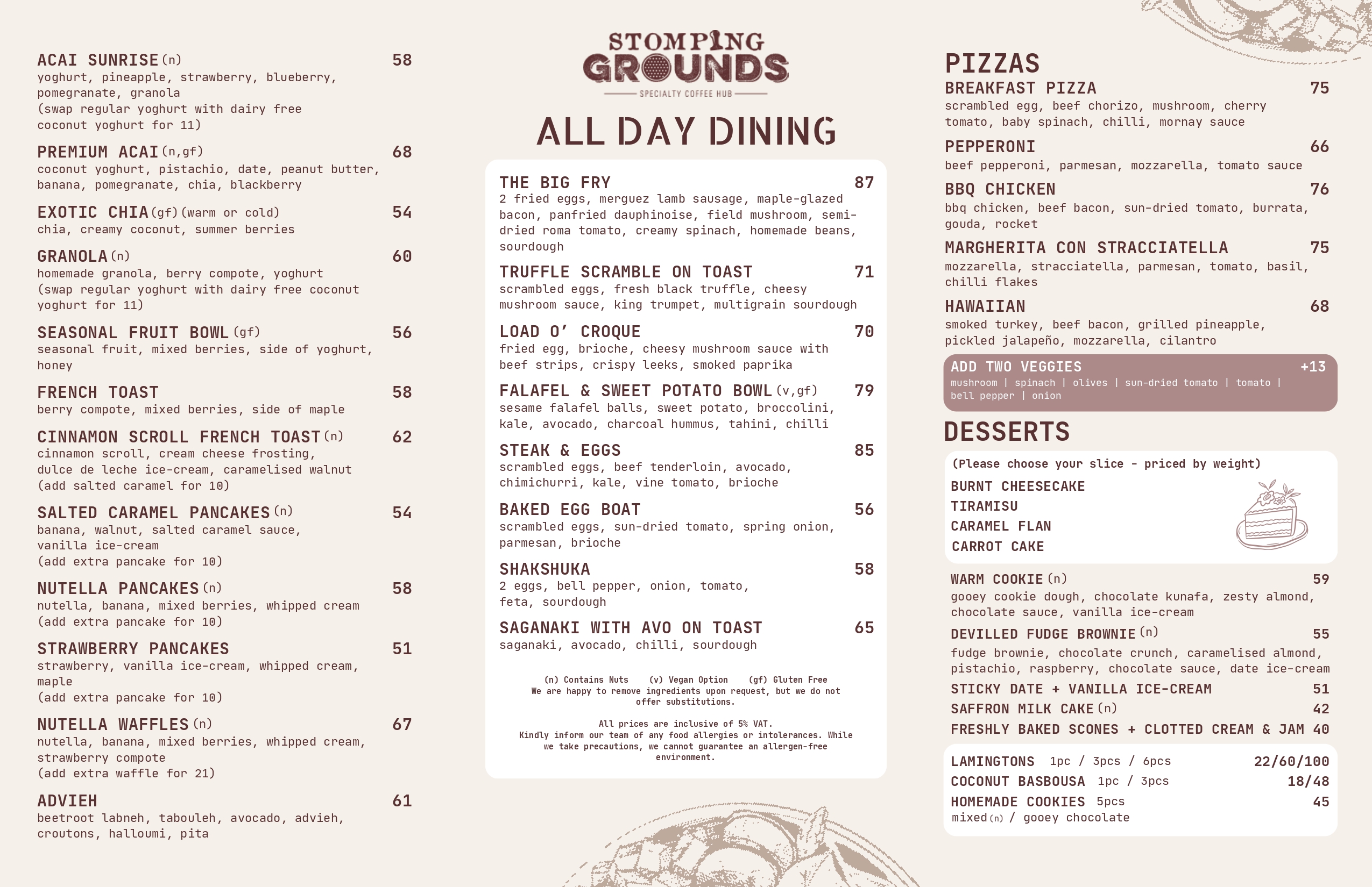 Stomping Grounds Dubai Menu All Day Dining